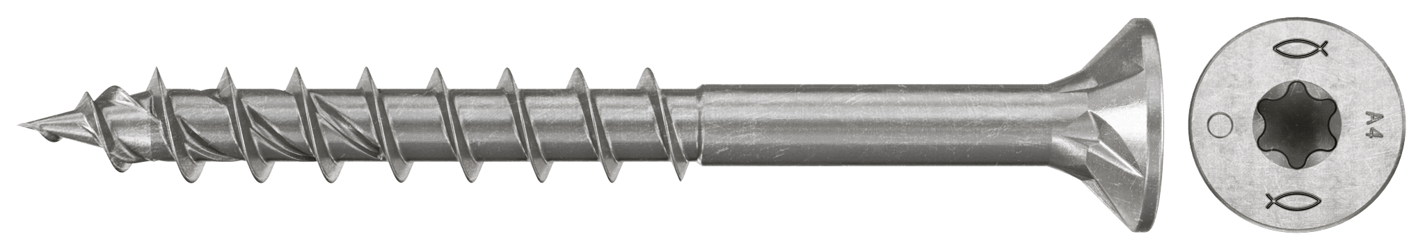 FISCHER PF II SÄNKSKRUV 4,0X40 A4 CTP TX20 DELGÄNG