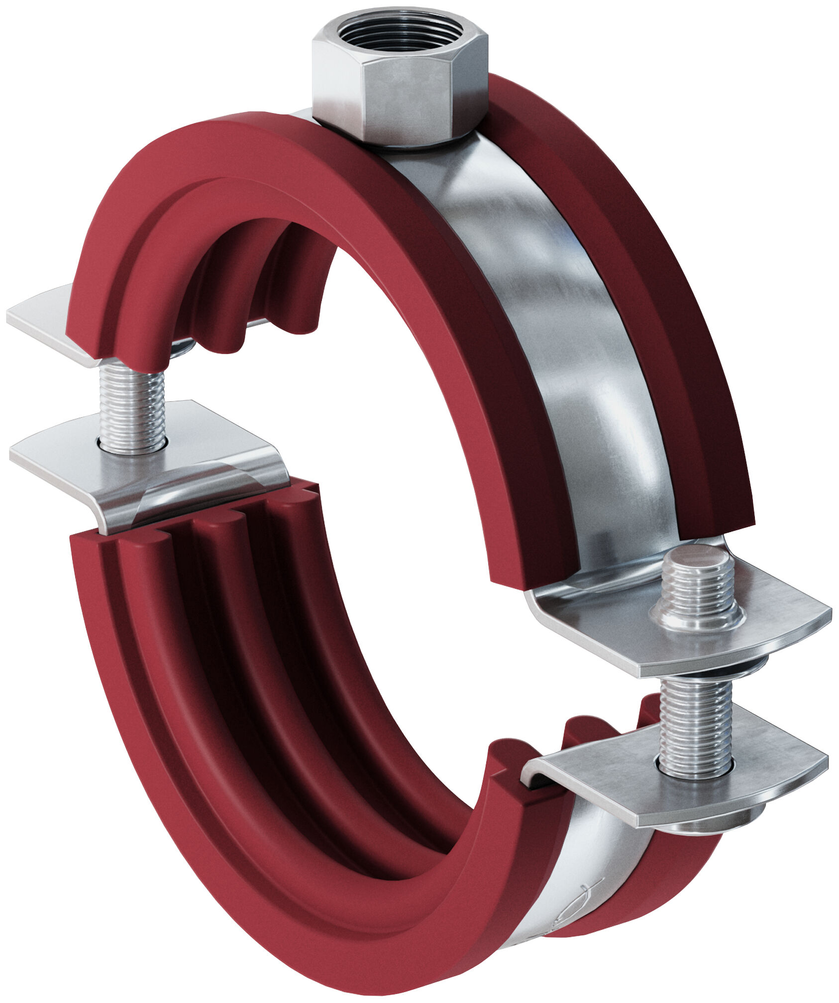 undefined Pipe clamp frsh zn fischer 159-168mm m8/m10 silicone insu