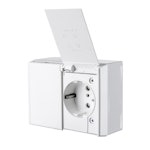 SOCKET OUTLET SURFACE DSO IP54, WHITE