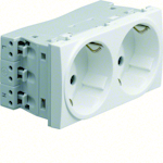 TRUNKING SOCKET OUTLET GALLERY WXF472 2S/16A/250V 4M QC WHT