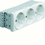 TRUNKING SOCKET OUTLET GALLERY WXF473 3S/16A/250V 6M QC WHT