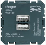 Dobbel USB A lader 3A/15W