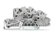 wago Double deck terminal l/l, grey