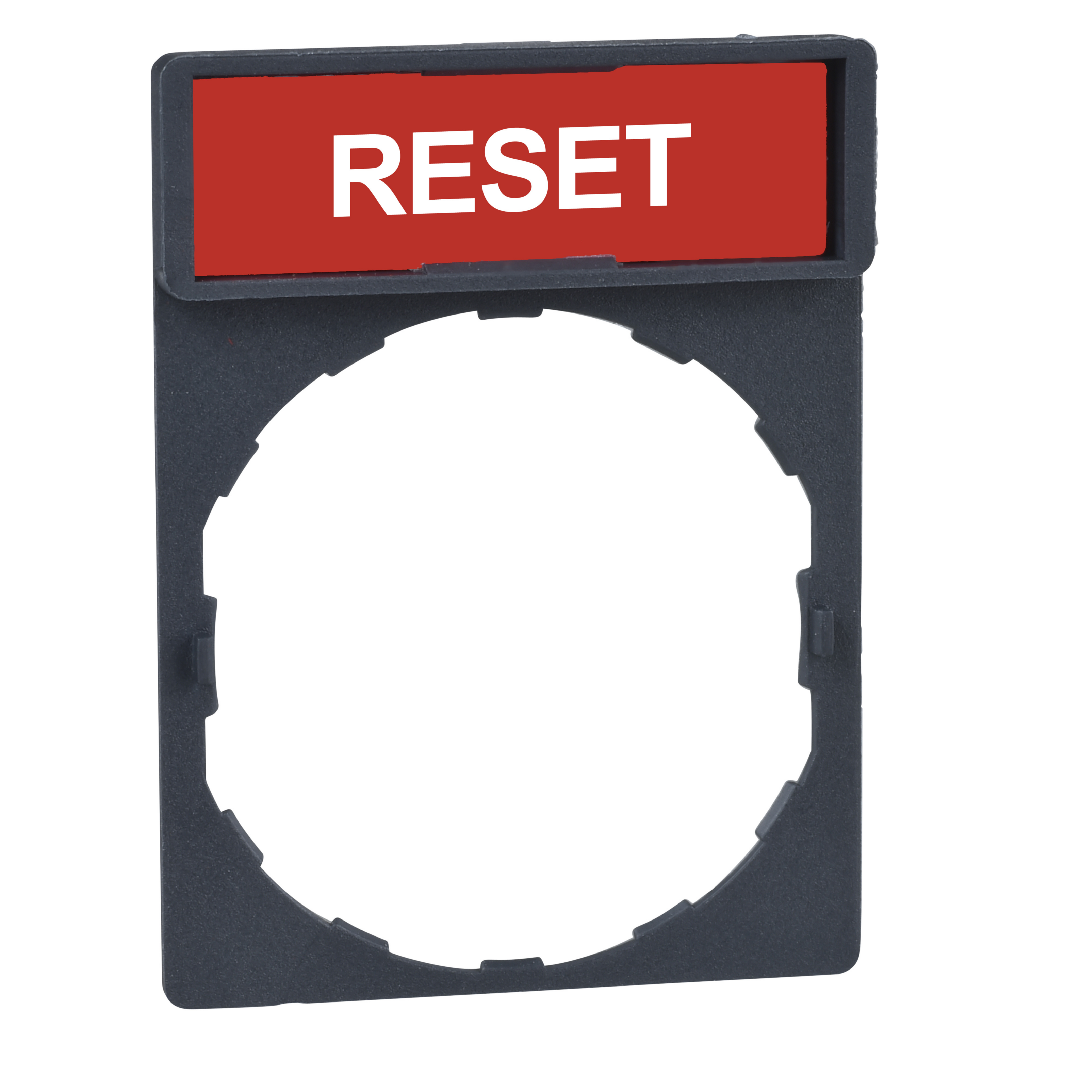 SKILTHOLDER M/SKILT "RESET"