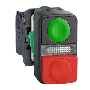 schneider electric Dobb, tr,knapp m/lys 24v i - 0 xb5aw73731b5