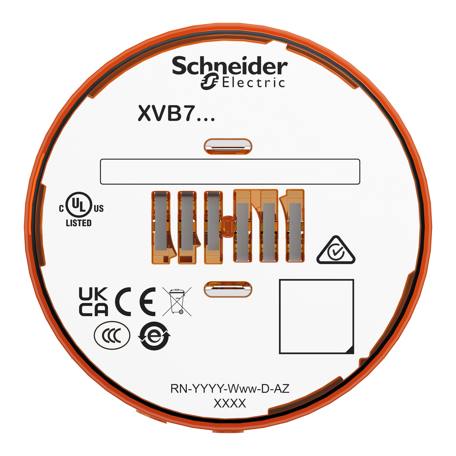 schneider electric Signalljus harmony fast orange färgad lins
