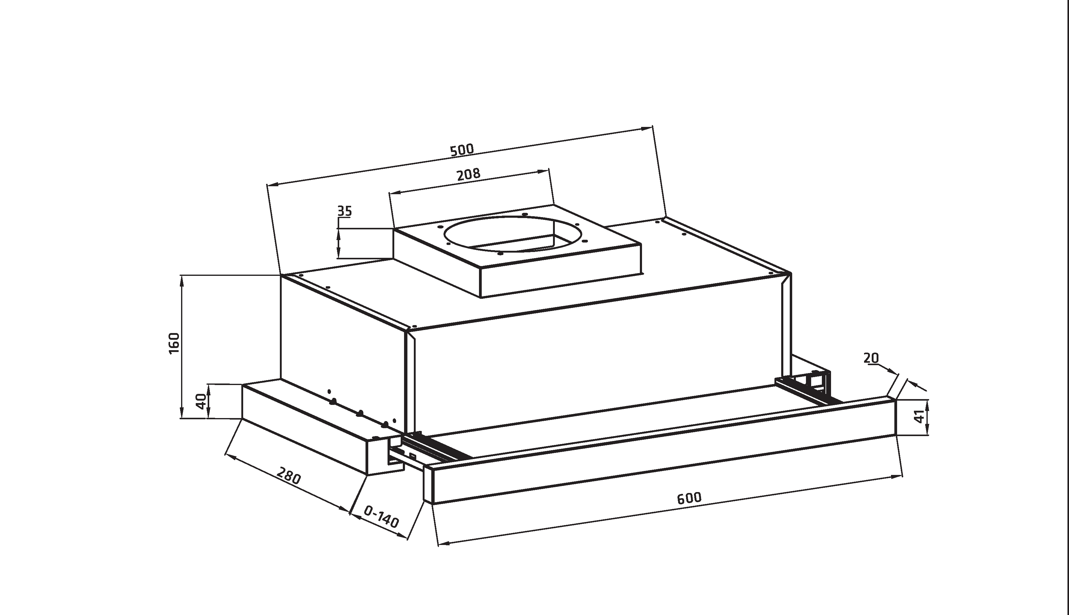thermex Cooker hood thermex dynamic i 600mm with motor