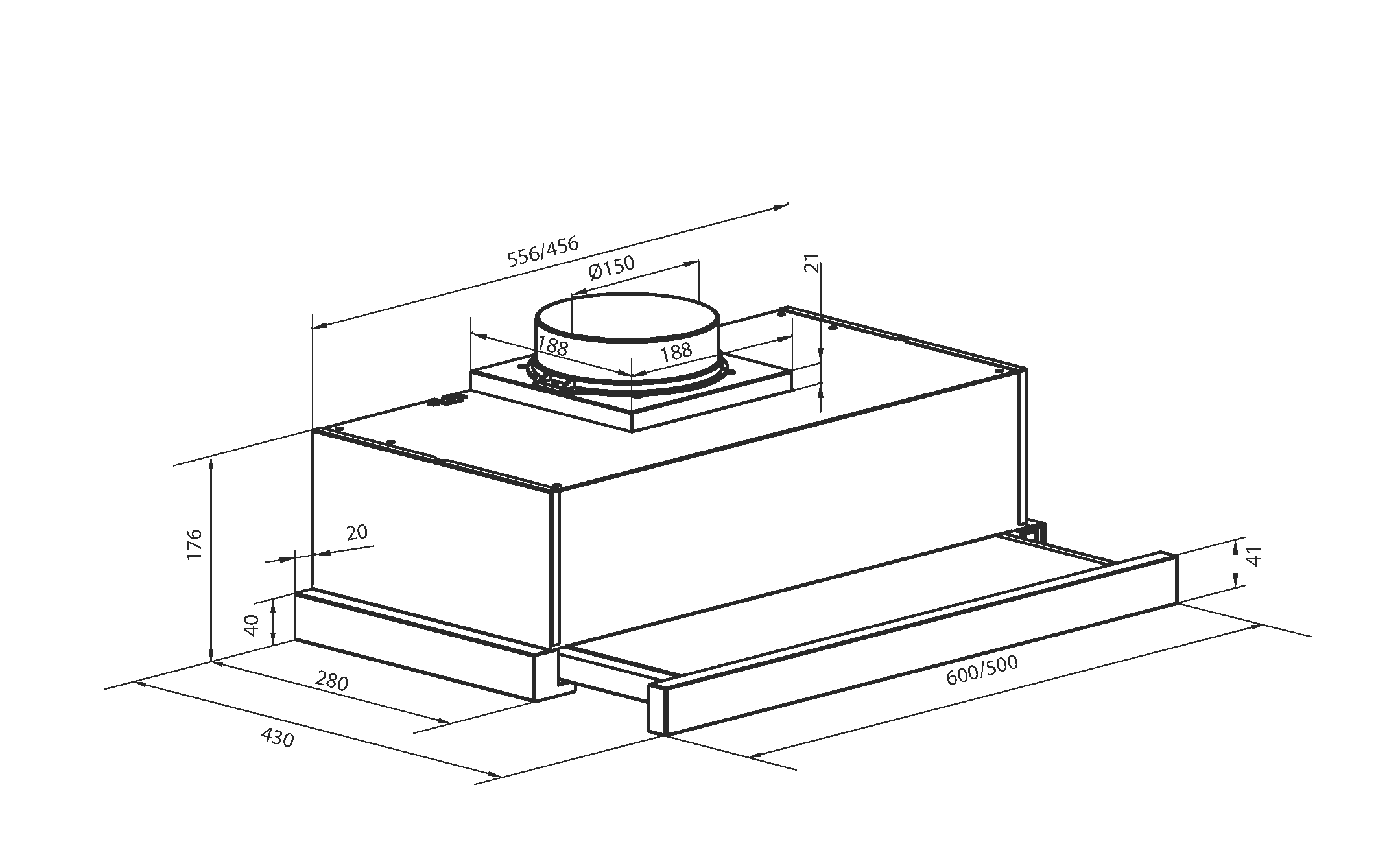 thermex Cooker hood thermex dynamic i 500mm with motor