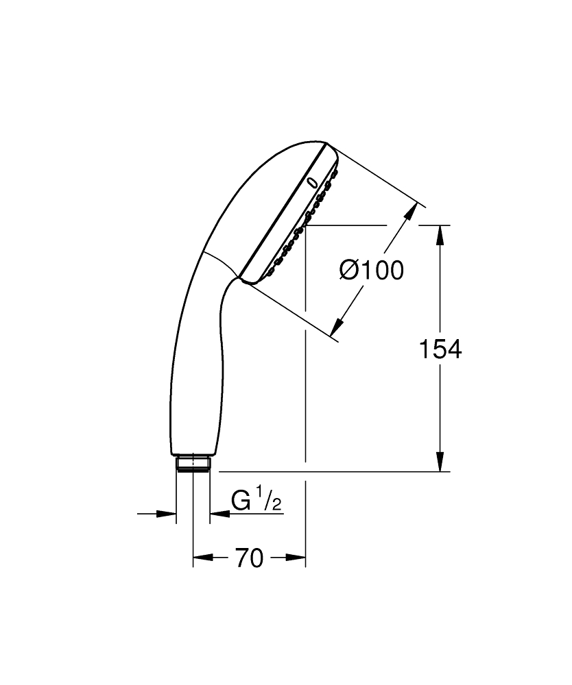 grohe Handdusch grohe 27923001 ntempesta  9,5l/min