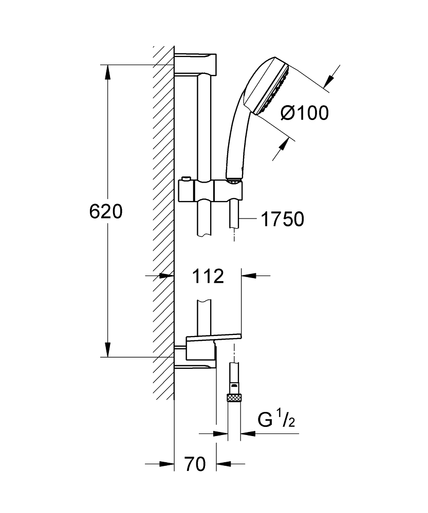 grohe Suihkusetti grohe 26083002 tempesta cosmopol 100