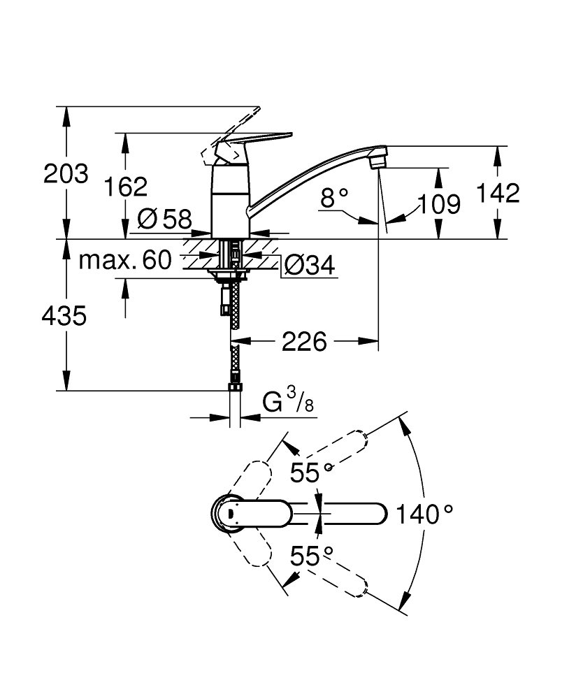 grohe Kökblandare grohe 32842000 es 140