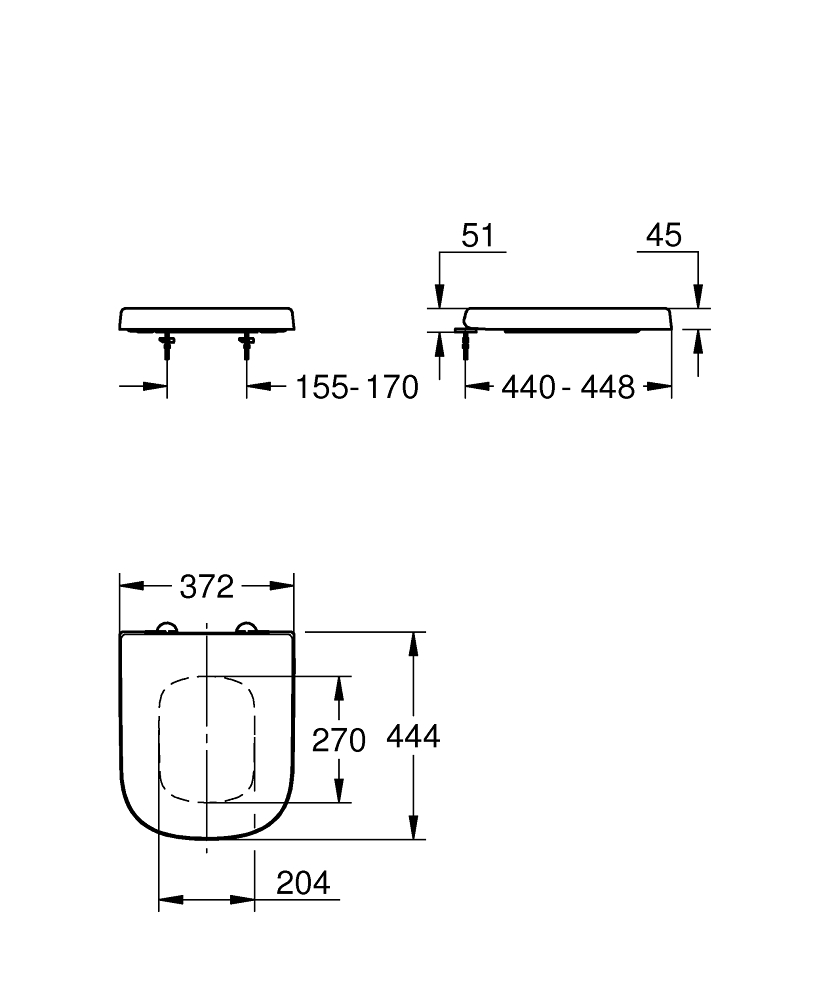 grohe Wc-sits med lock grohe 39330001 euro ceramic sc/qr