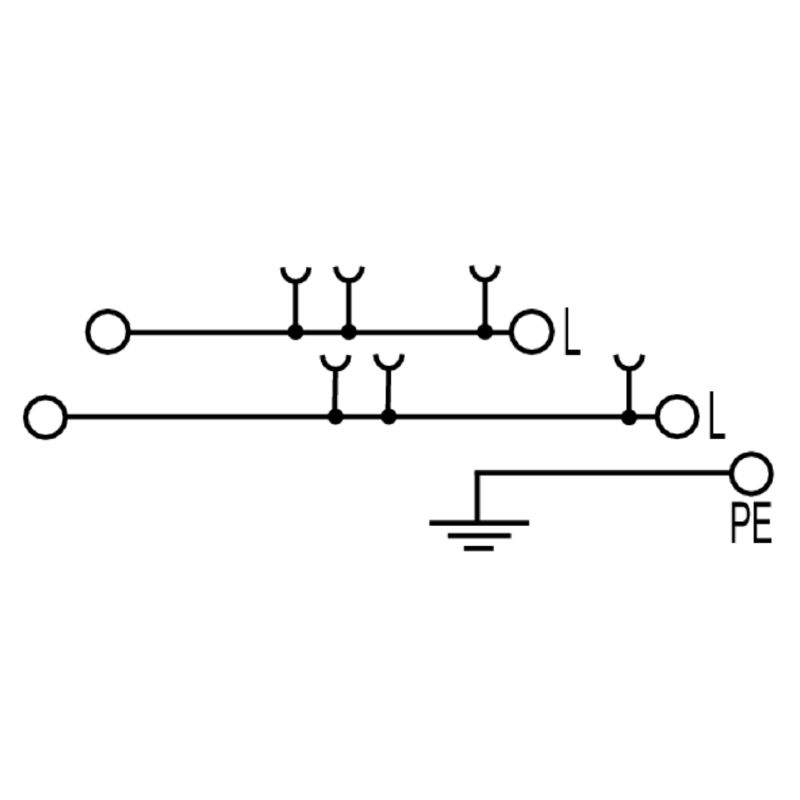 weidmüller Multi level instalasjonsklemme aitb 2.5 bb l-l-pe