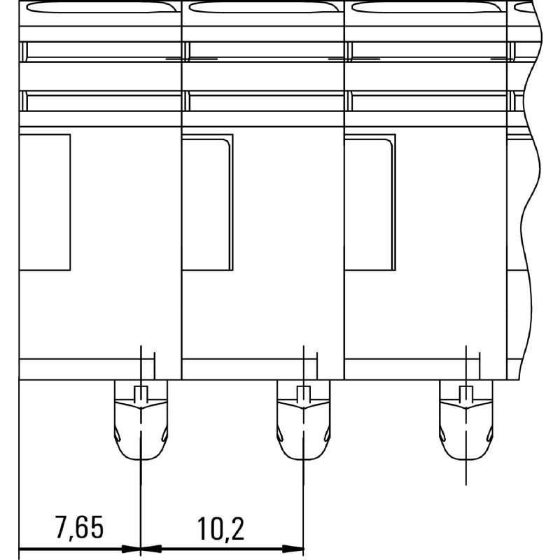weidmüller Distributionsplint zdub 2.5-2/4an / rc 800v / 24a