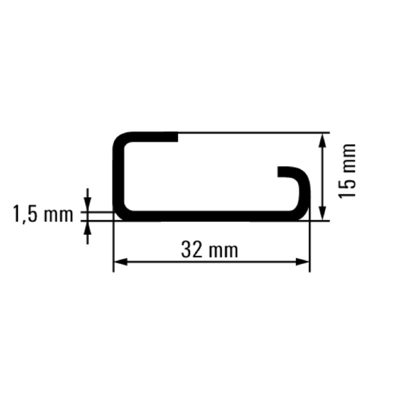 weidmüller Mounting rail 0122800000 ts 32x15 2 m/st/zn