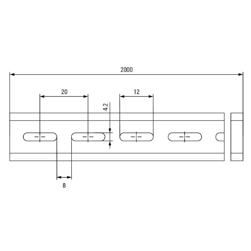 weidmüller Asennuskisko weidmüller ts 15x5,5 12mm reiällä
