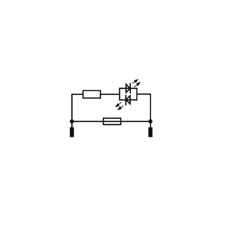 weidmüller Sikringsklemme 140-250v, plug-in kobling, beige med led