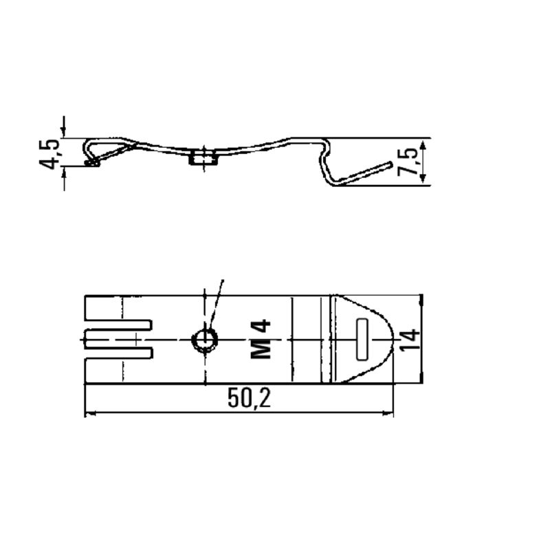 weidmüller Fm 4/ts35 steel, bright finish