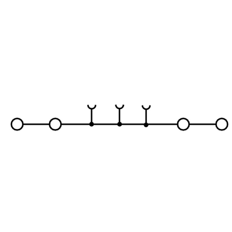weidmüller Gjennomgangsklemme 2.5 mm², 4 push-inr, blå