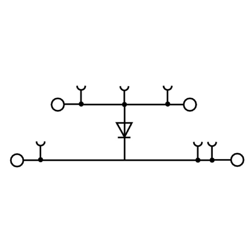 weidmüller Etasjeklemme 2.5 mm², diode 1n4007, push-in, beige