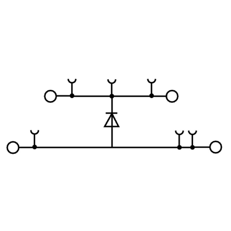 weidmüller Komponentklemme 2.5 mm²,4 push-in, beige med diode