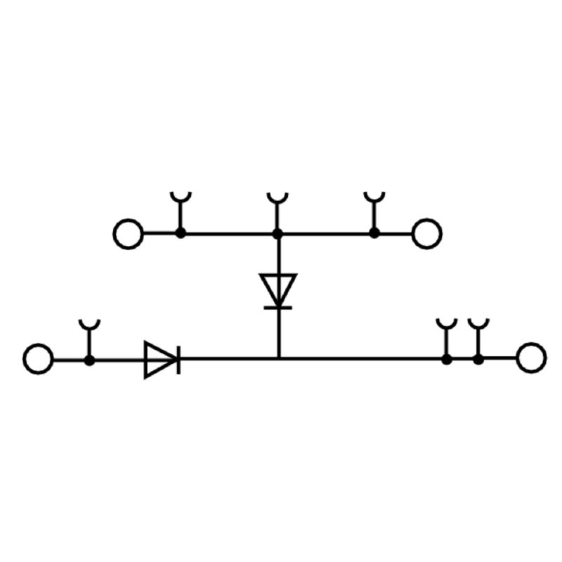 weidmüller Etasjeklemme, 2 x diode 1n4007 2.5 mm², push-in, beige