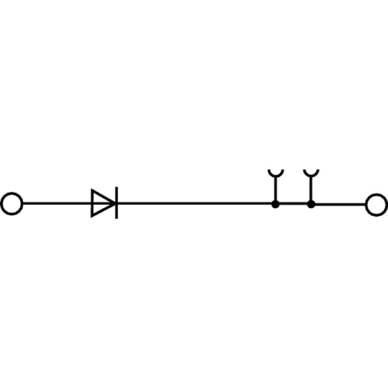 weidmüller Gjennomgangsklemme 2.5 mm², push-in, beige, 1diode 1n4007