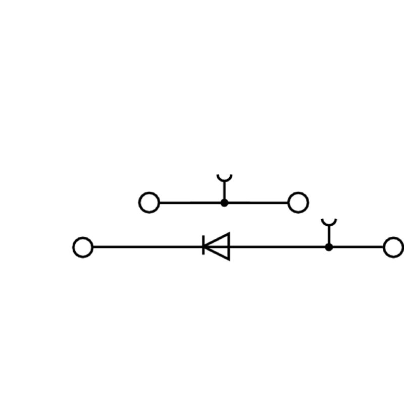 weidmüller Komponentklemme 2.5 mm², skru tilkobling, beige med diode