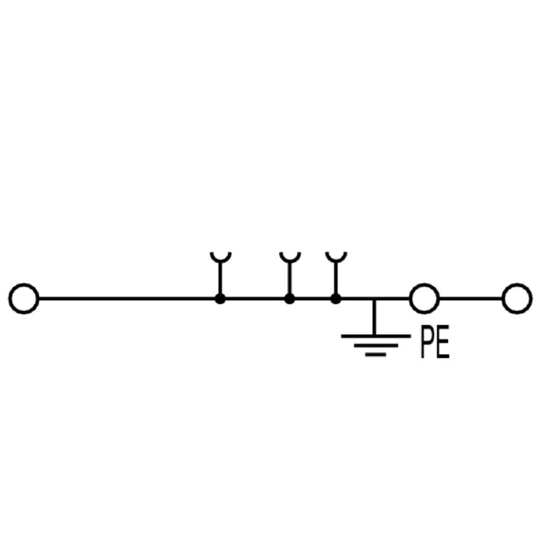 weidmüller Jordklemme 2,5 mm², 3 push-in, gul/grønn