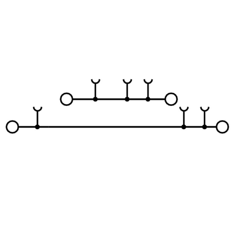 weidmüller Gjennomgangsklemme 2,5 mm², 2 push-in, blå