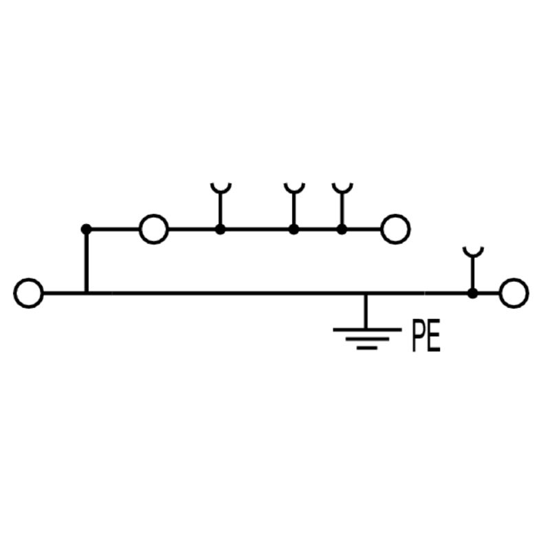 weidmüller Jordklemme 2,5 mm², 2+2 push-in, gul/grønn