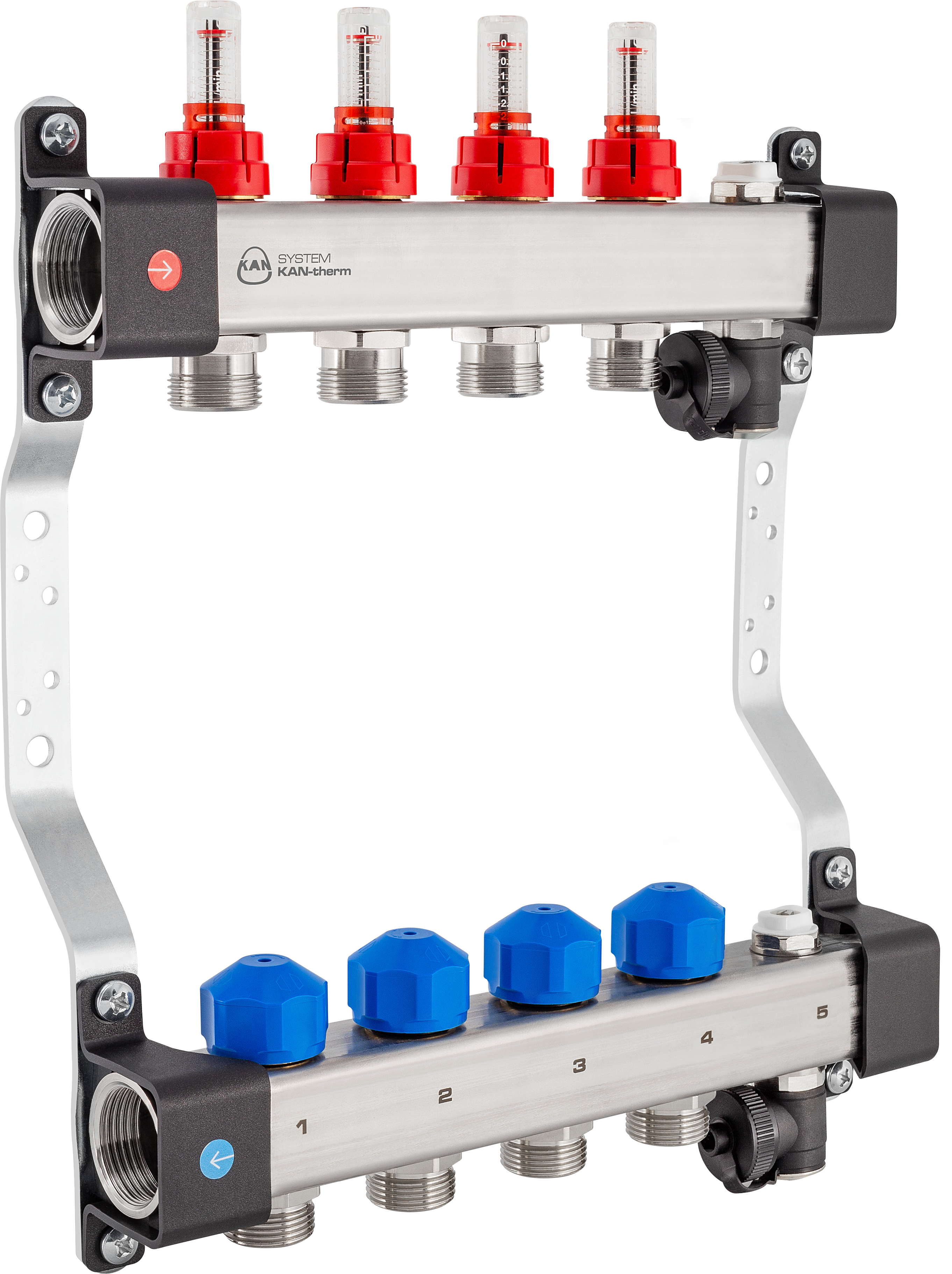 KAN INOXFLOW KOLEKTORIUS UFST 1" 11+11  11 ŠAKŲ, REG., INOX