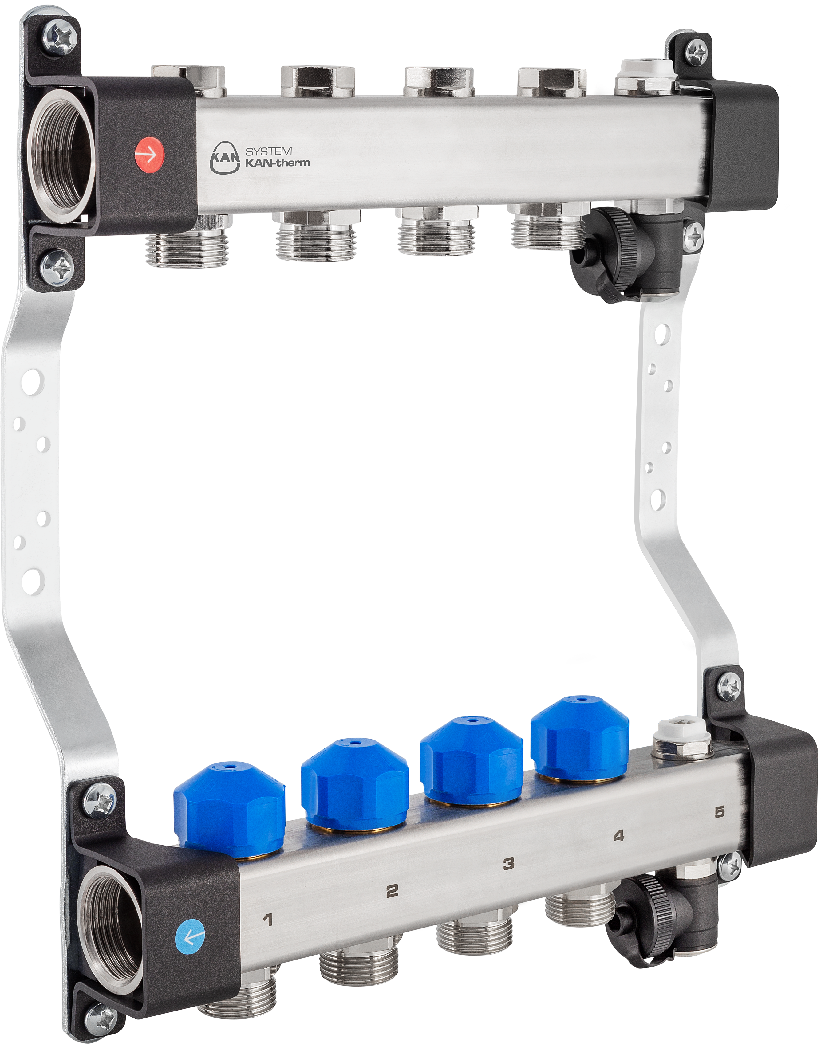 KAN INOXFLOW KOLEKTORIUS UVST 1" 7+7  7 ŠAKŲ, REG., INOX