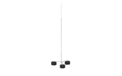 ZIBENS UZTVERŠANAS MASTS 4,0m UZ 6x16kg PAMATNES