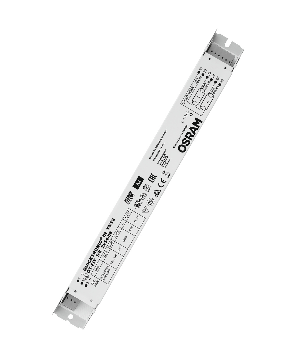 ELECTRONIC BALLAST QT-FIT 5/8 2X54-58/220-240