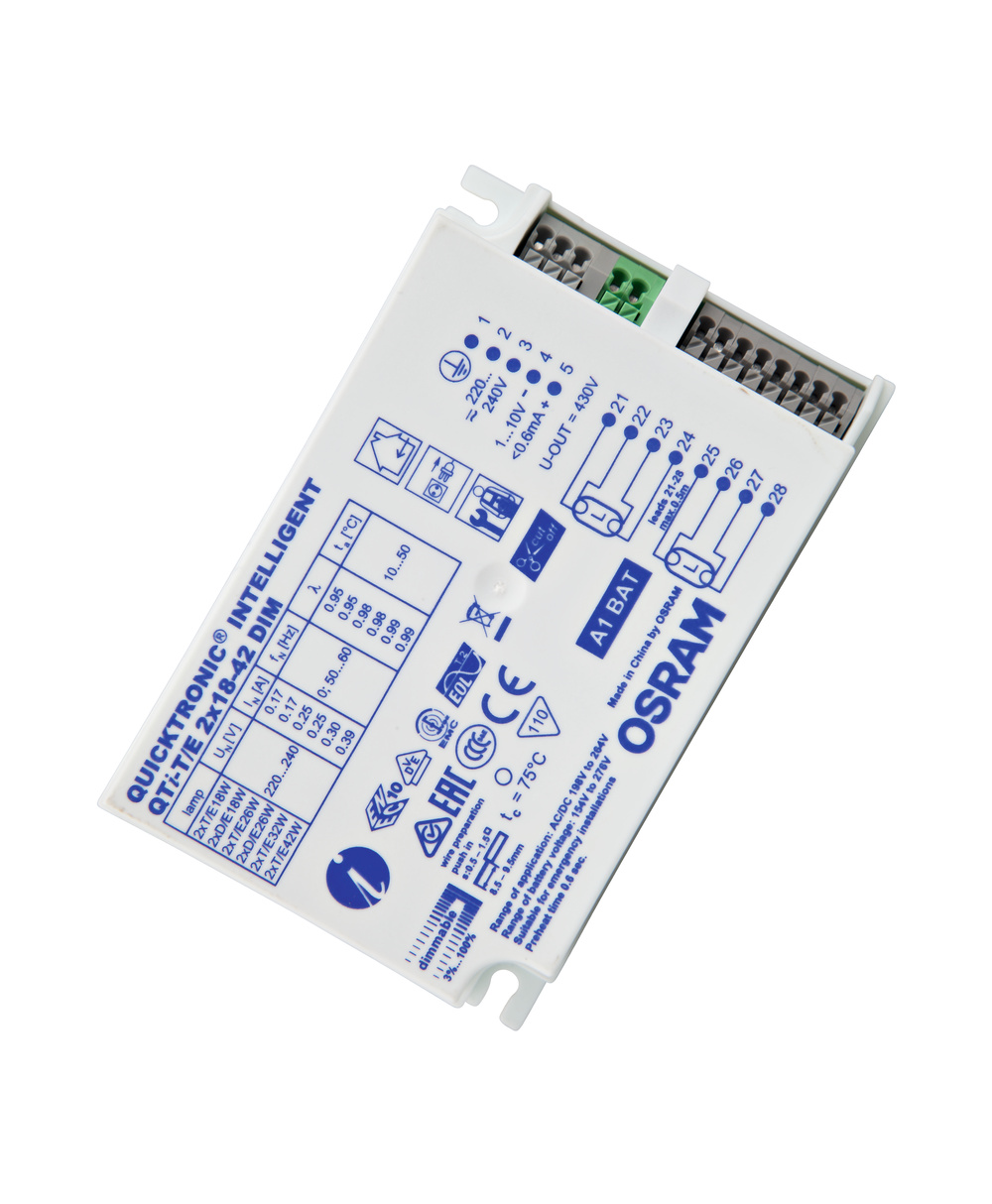 osram Elektroniskt förkopplingsdon qti-t/e 2x18-42/220-240 dim
