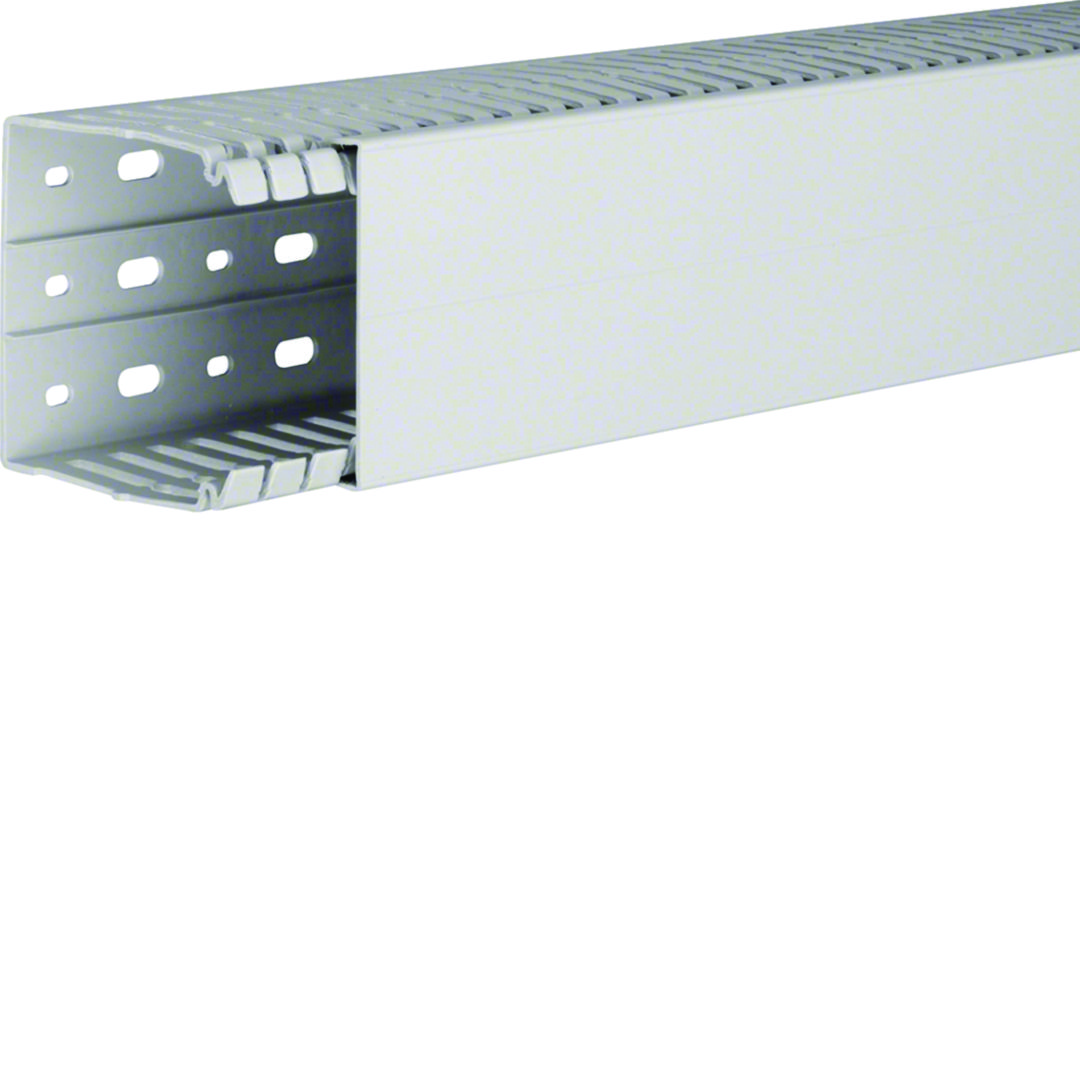 Slisset Ledningskanal Halogenfri 80x80 Lysgrå 2m