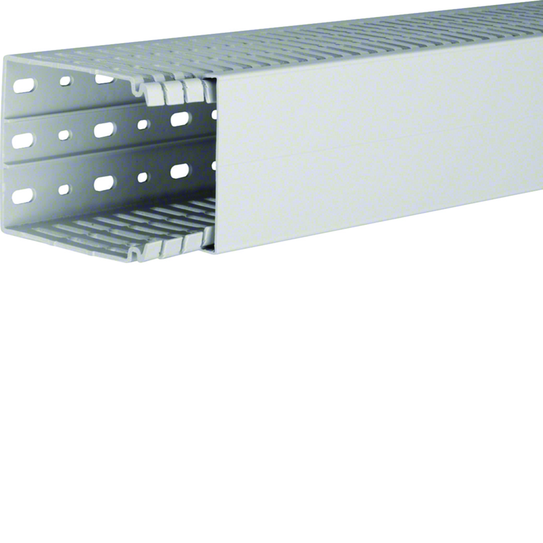 Slisset Ledningskanal Halogenfri 100x80 Lysgrå 2m