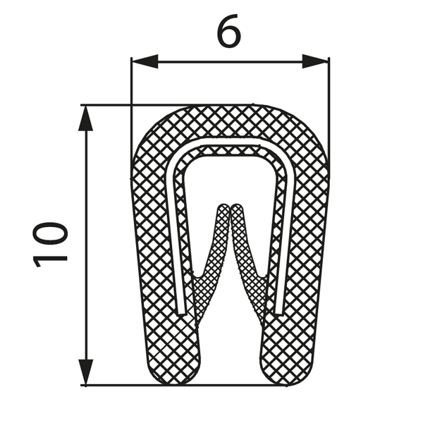 ÄÄREKAITSEPROFIIL PLEKILE 1,0-2,0mm HALL 10m