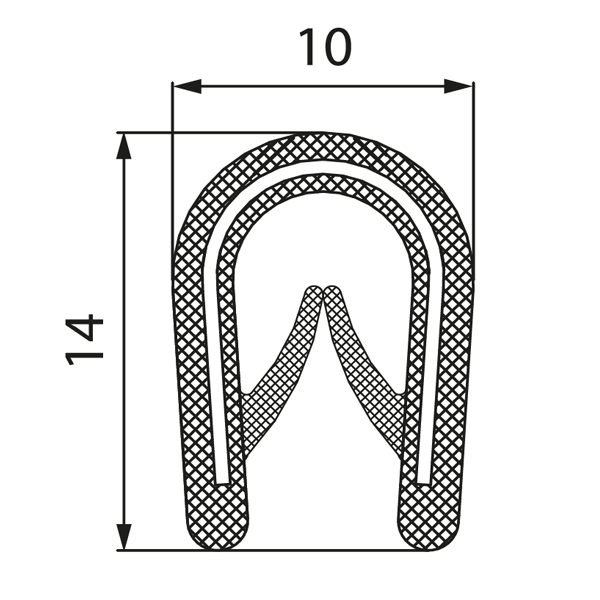 ÄÄREKAITSEPROFIIL PLEKILE 1,0-4,0mm HALL 10m