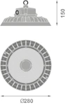TÖÖSTUSVALGUSTI HIGH BAY 200W 840 30000lm 60° IP65