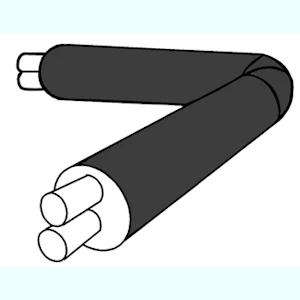 arvo-putki 2-putki nousukulma 1x1 m dn 2x80/280 90 ast.