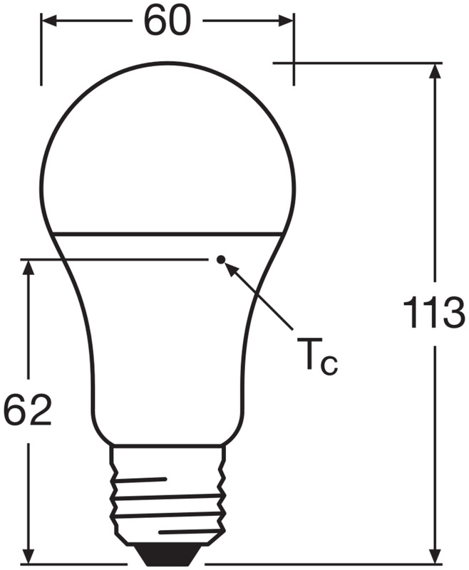 ledvance Standard lamp value classic cla 10w/865 1055lm e27 op