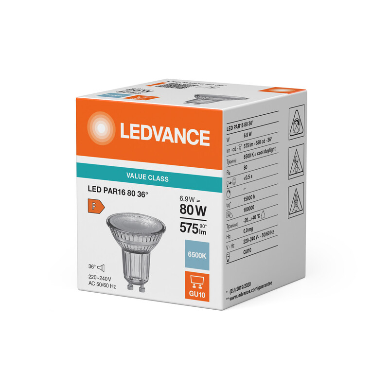 ledvance Reflector lamp value classic par16 6,9w/865 575lm gu10 36d