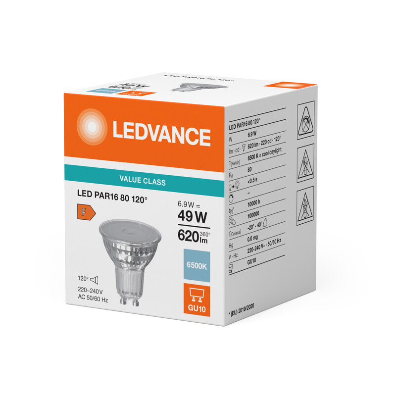 ledvance Reflector lamp value classic par16 6,9w/865 620lm gu10 120d