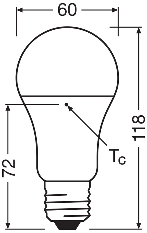 ledvance Standard lamp value classic cla 13w/865 1521lm e27 op