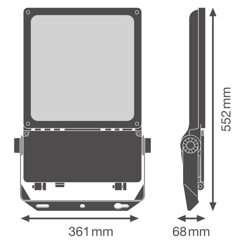 ledvance Strålkastare floodlight pfm fl flex 180w/830 r60 dali