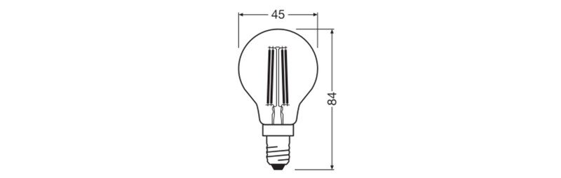 ledvance Mini-ball shape lamp value clp 5,9w/830 806lm e14 cl
