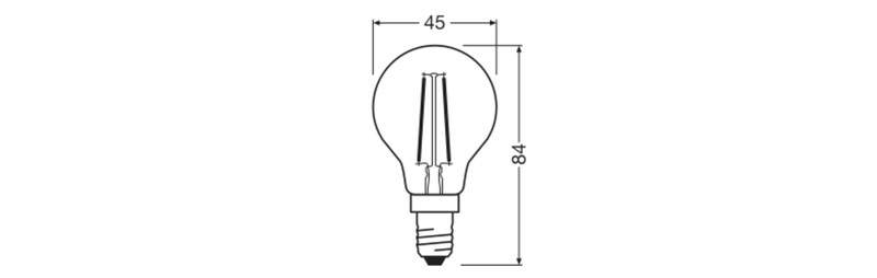ledvance Mini-ball shape lamp value clp 1,8w/830 250lm e14 cl