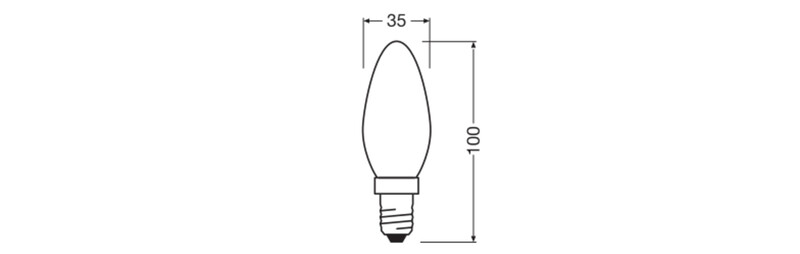 ledvance Kronlampa value classic clb 1,8w/830 250lm e14 fr